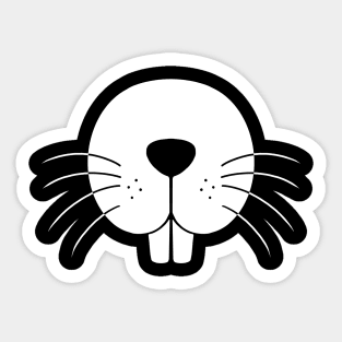 Beaver Face Sticker